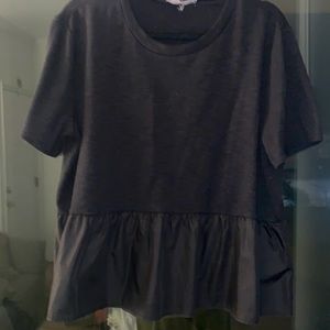 Black, Anthro, peplum top